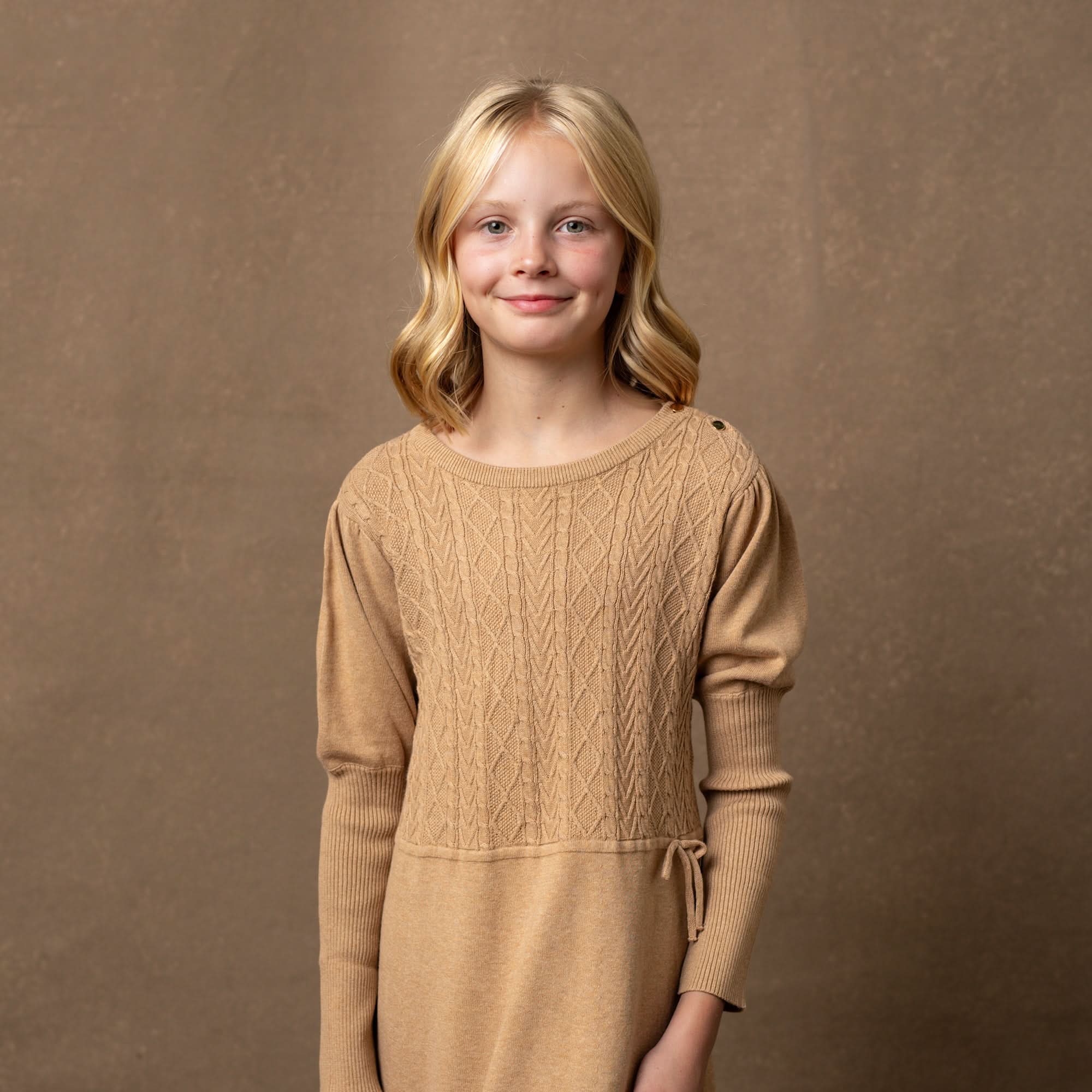 Image of Organic Cable Bodice Sweater Dress
